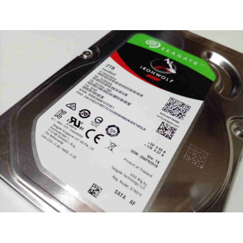 SEAGATE Iron Wolf 2TB (ST2000VN004) 2台 HD PC 2Tb Seagate IronWolf NAS ST2000VN004 Sata III 5900 RPM 64Mb
